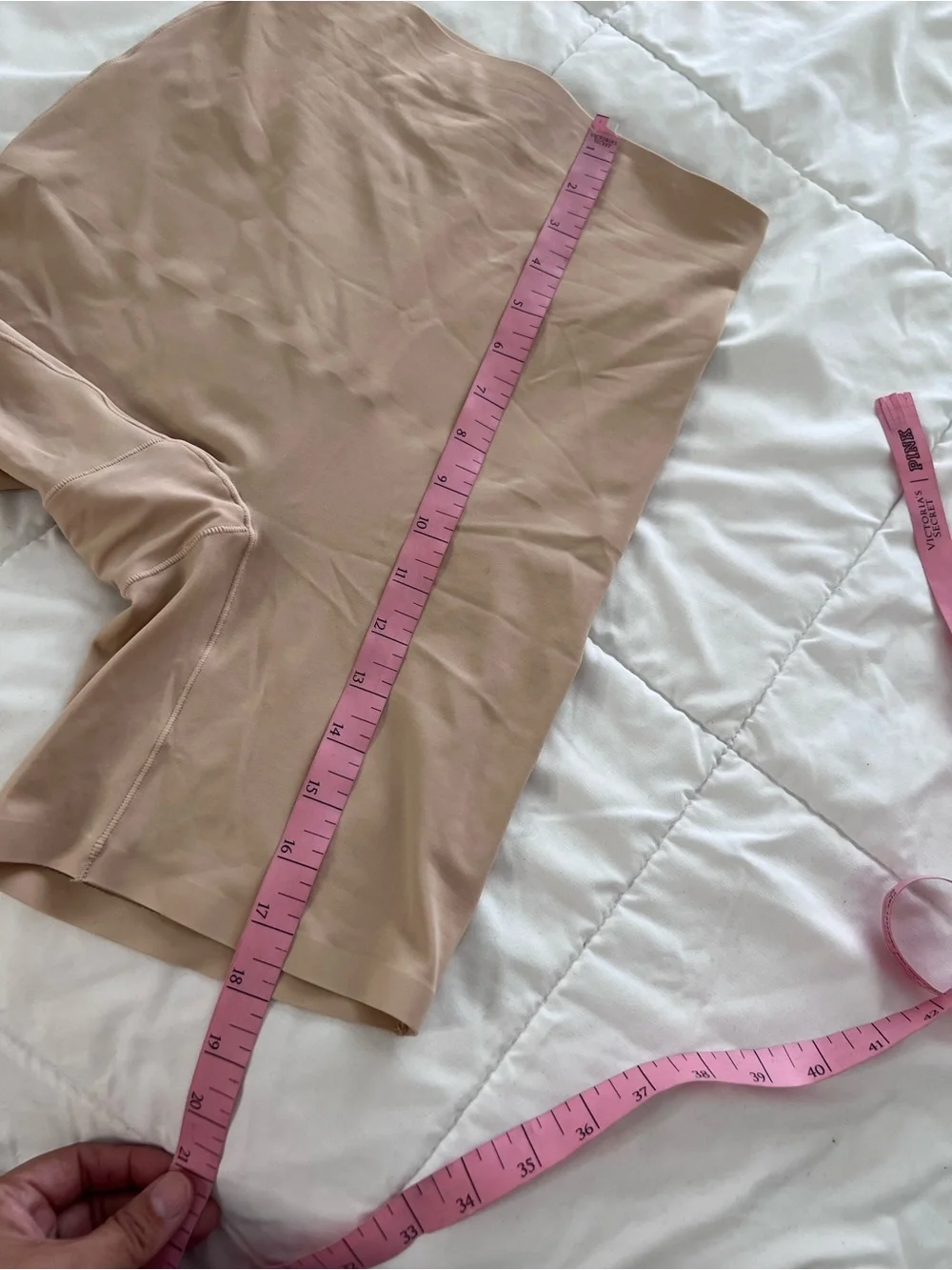 Skinnygirl High-Waist Tummy & Thigh Shapewear Shorts - Nude/Beige size M